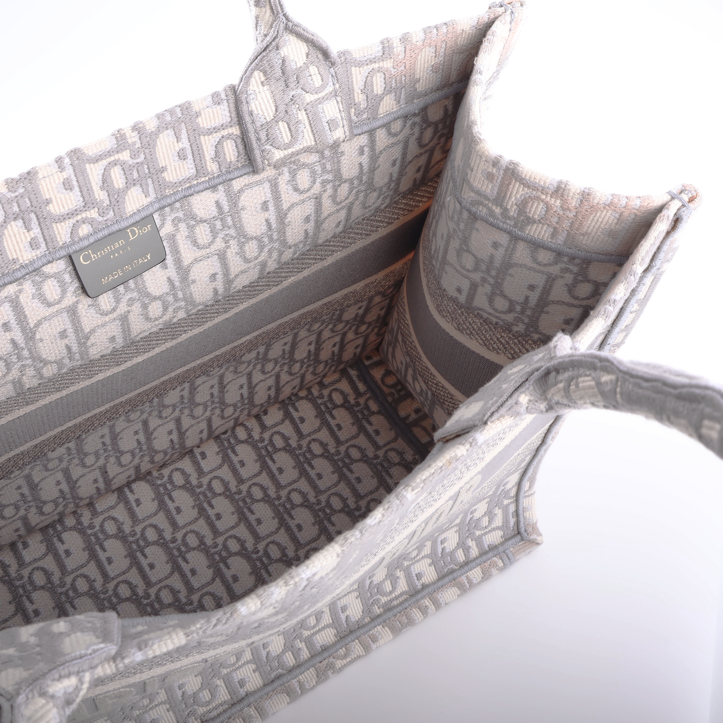 ブックトート ラージ エクリュ グレー キャンバス