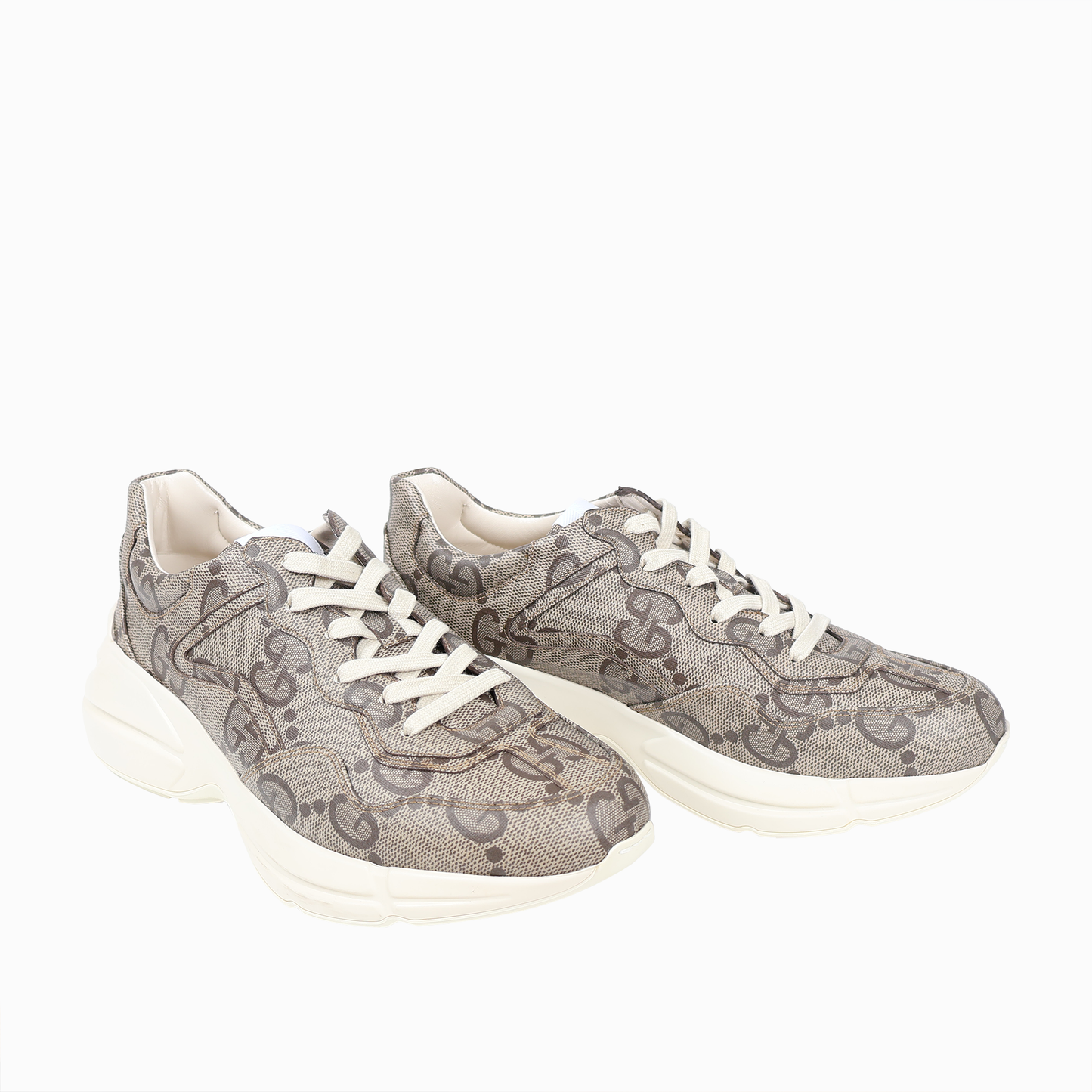 ライトン GUCCI 100 メンズ スニーカー ベージュ アイボリー