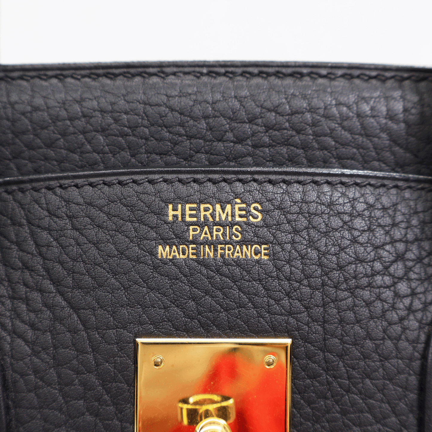 バーキン35 ブラック ゴールド金具 トゴ □H刻印