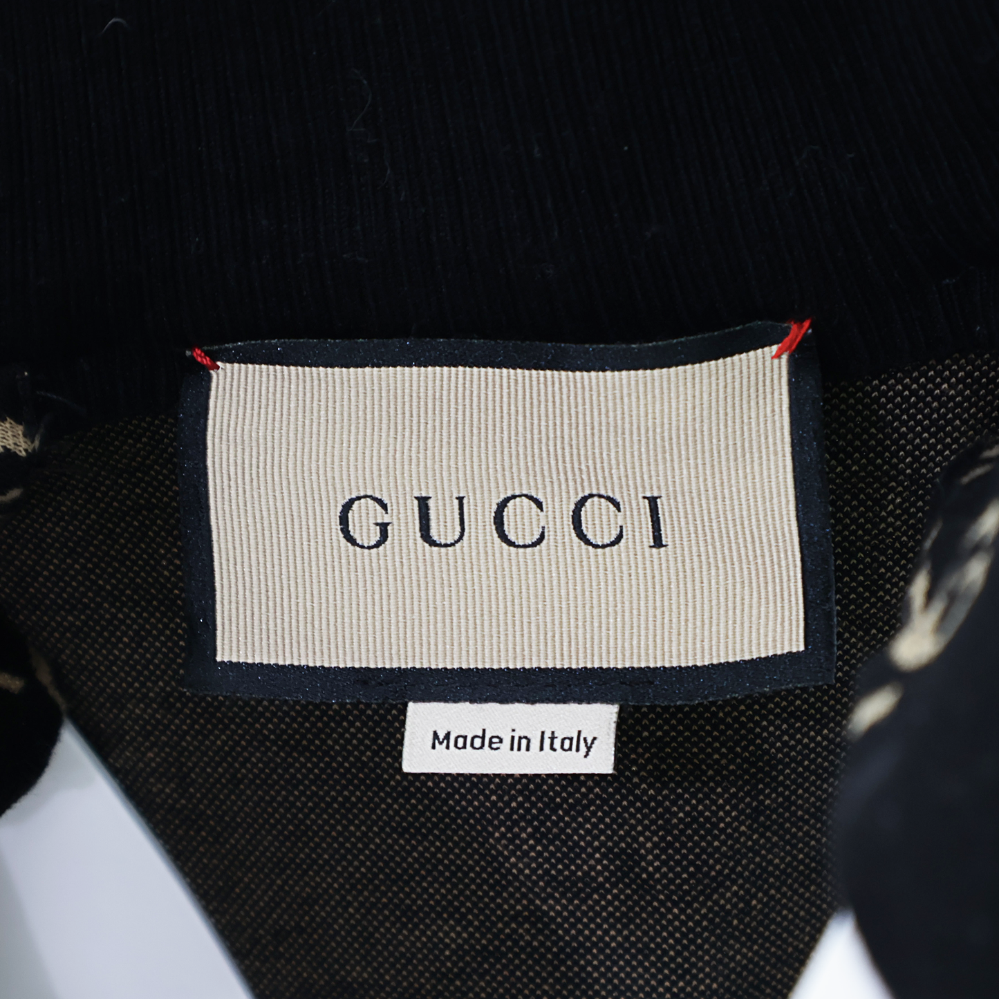 GGコットンジャージー ジャケット ブラック&キャメル