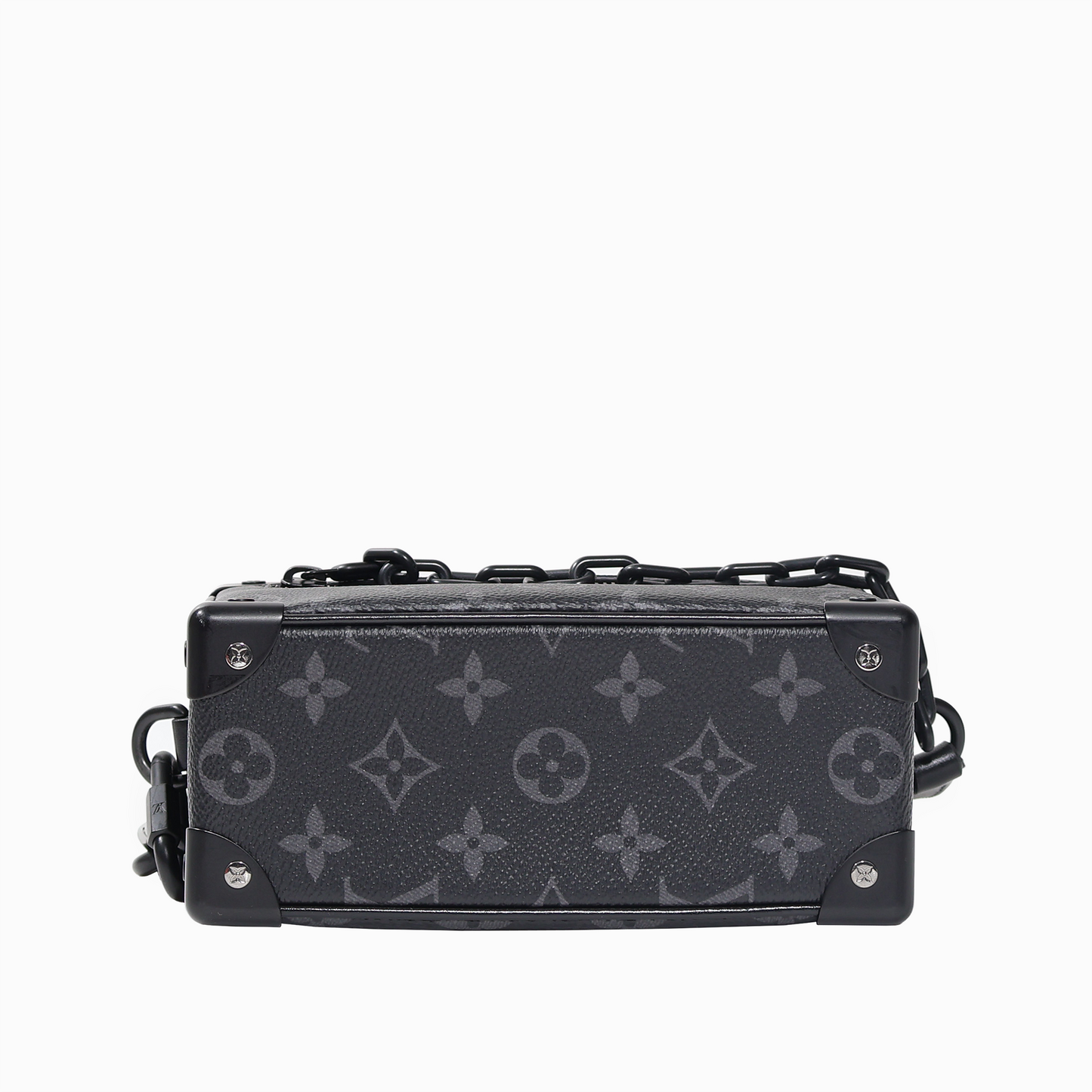 ミニ・ソフトトランク グレー マットブラック金具 モノグラム