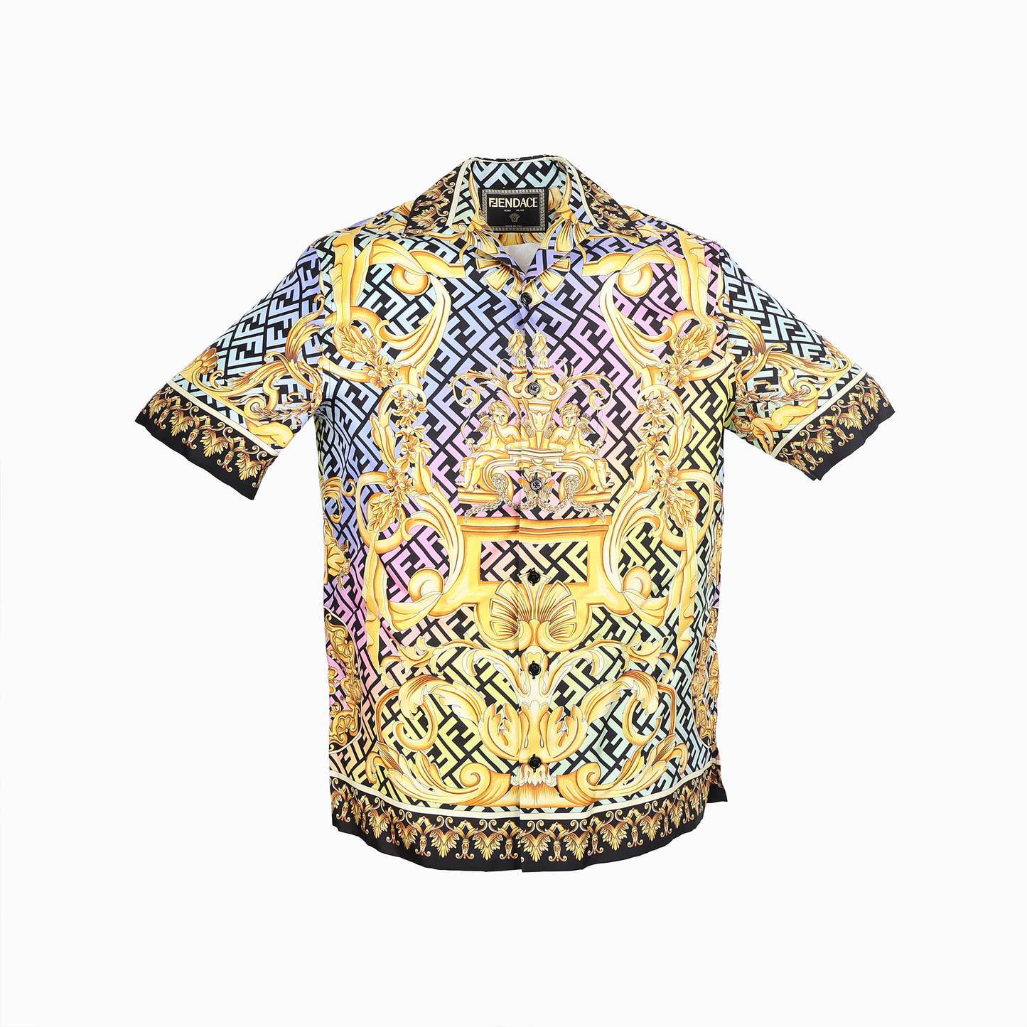 フェンダーチェ シルクシャツ マルチカラー