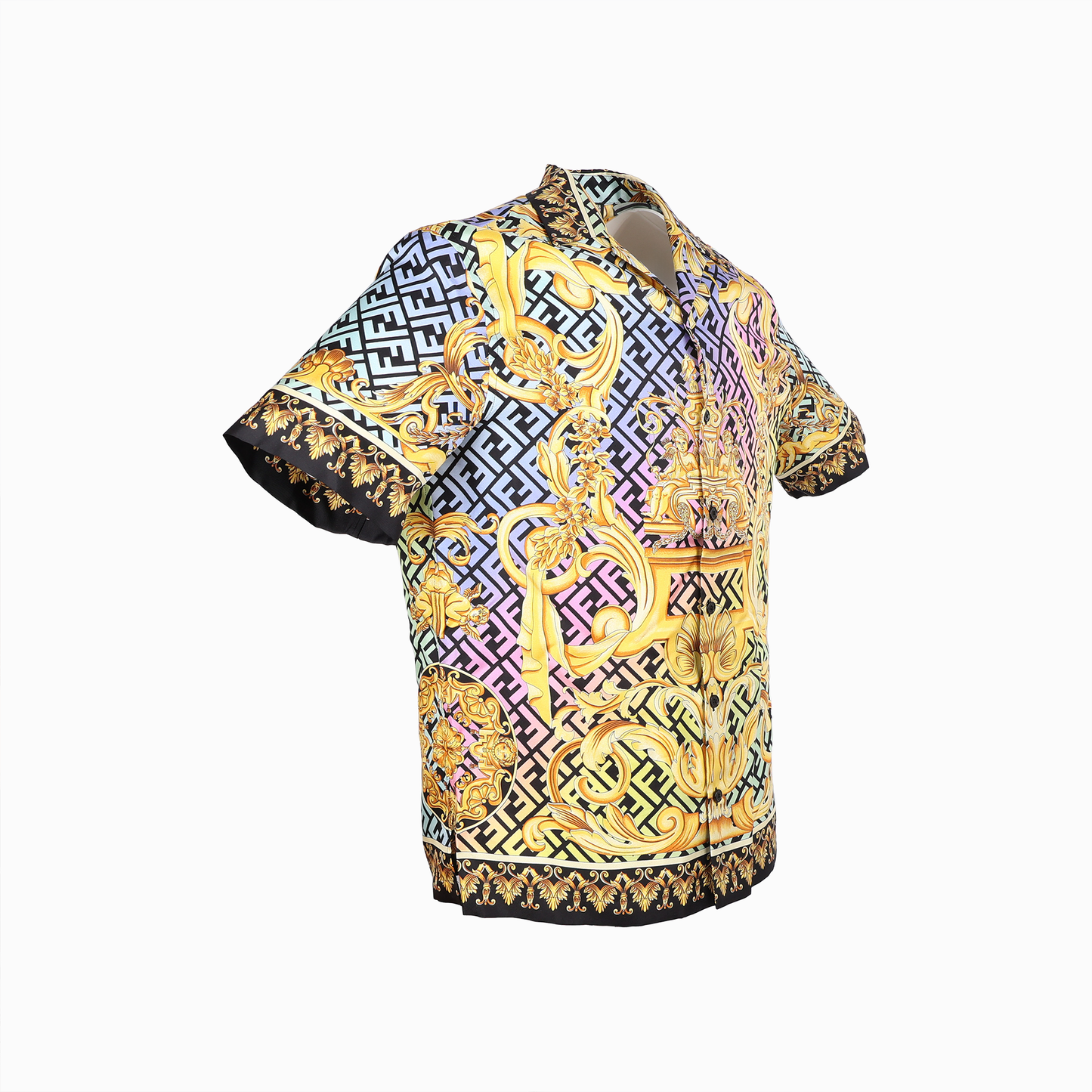 フェンダーチェ シルクシャツ マルチカラー