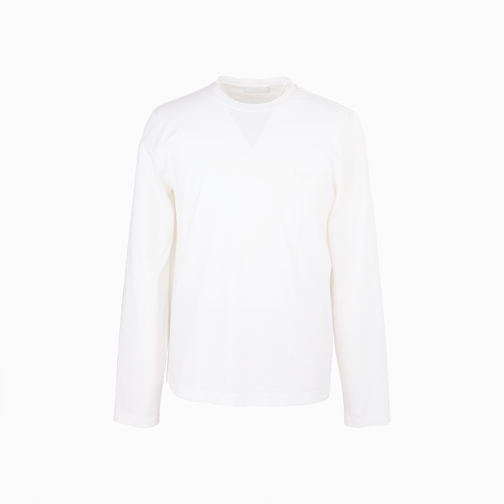 PRADA】ストレッチコットン Tシャツ☆ホワイト☆XXL ストレッチ PRADA】ストレッチコットン Tシャツ☆ホワイト☆XXL ストレッチ