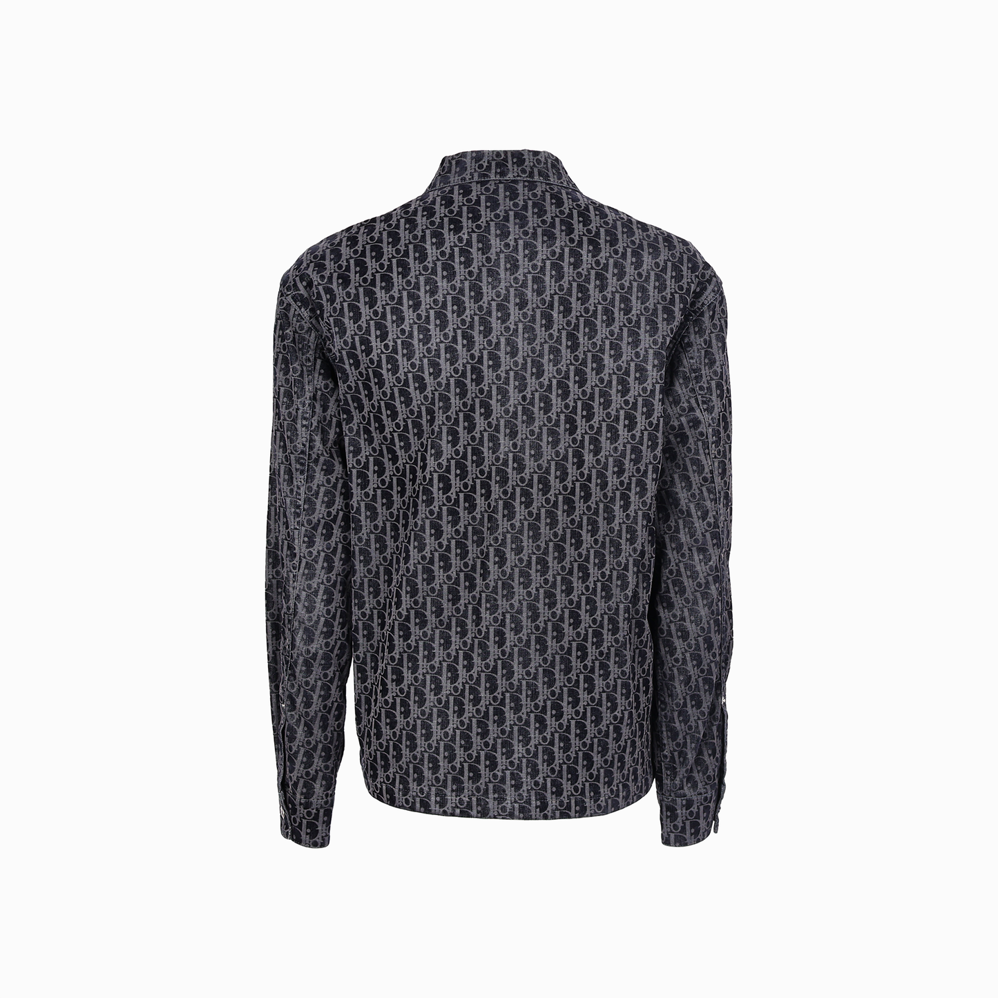 オブリーク コットンブレンド ツイル ブルー