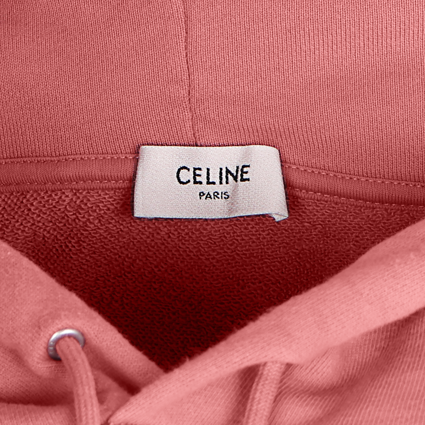 ルーズ フーディー コットンフリース ピンク ホワイト