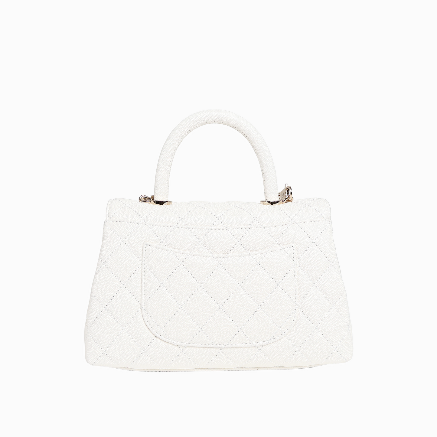 マトラッセ ココハンドル ホワイト ゴールド金具 キャビアスキン