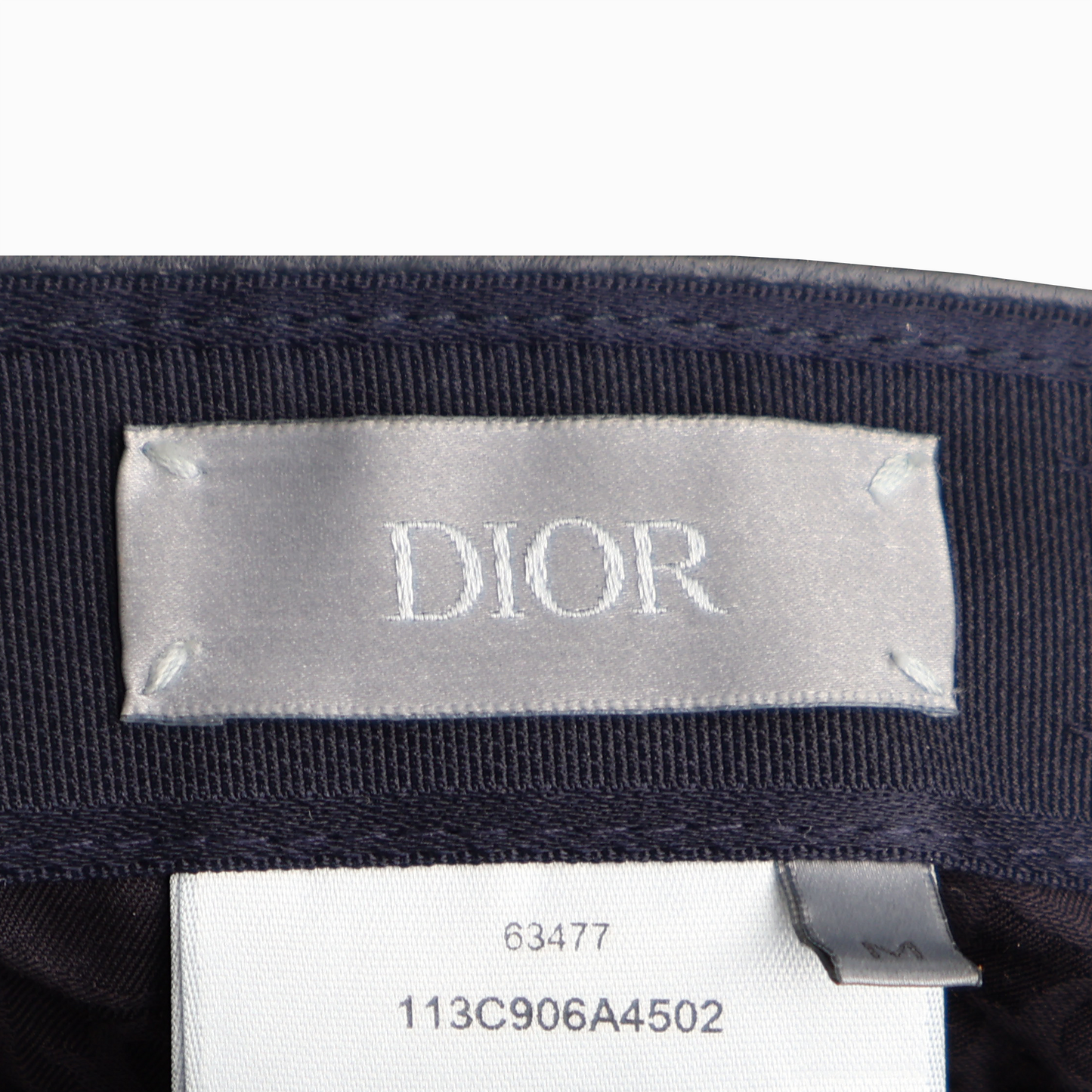 オブリークジャガード ベースボールキャップ ベージュ×ネイビー