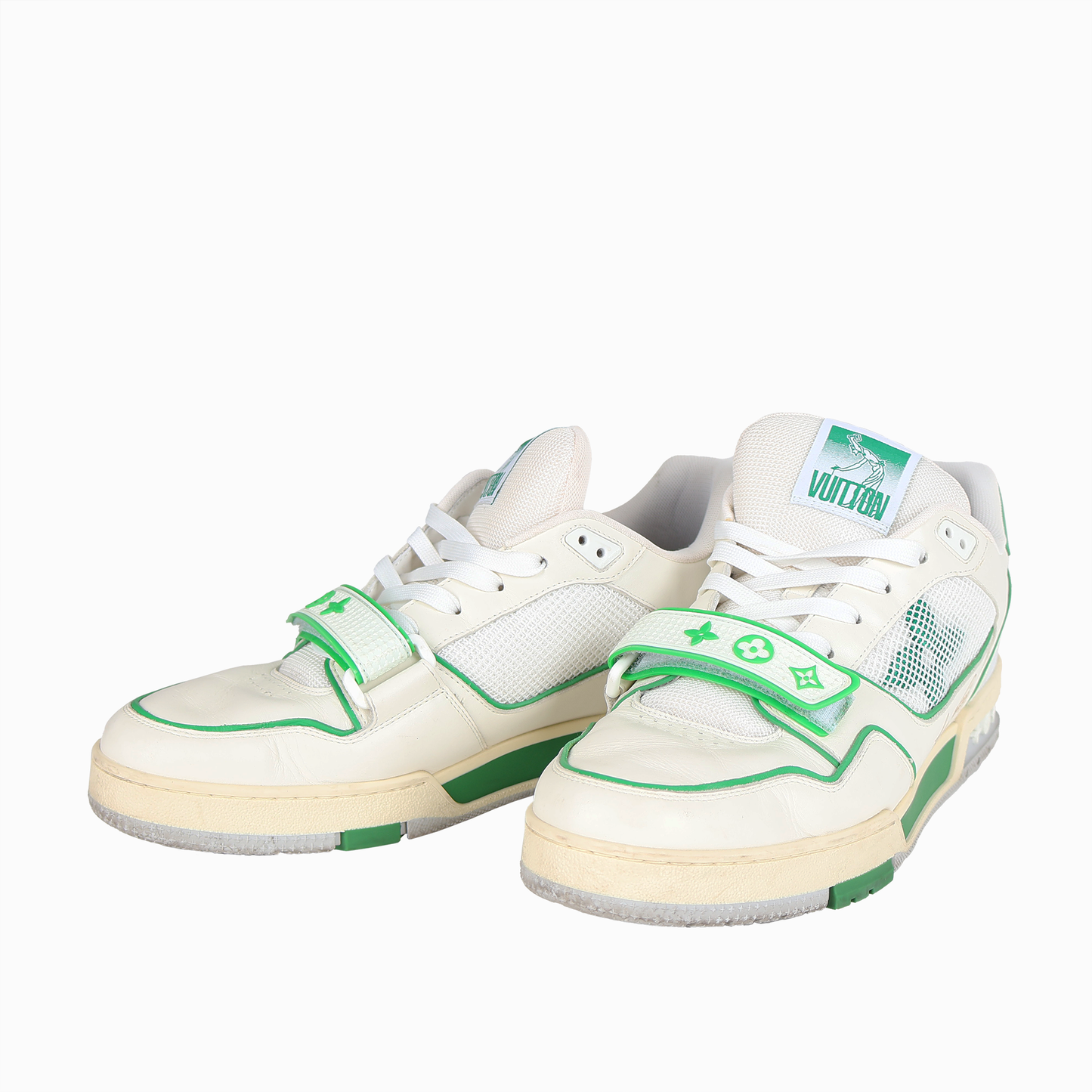 LVトレイナー・ライン スニーカー レザー×ファブリック グリーン