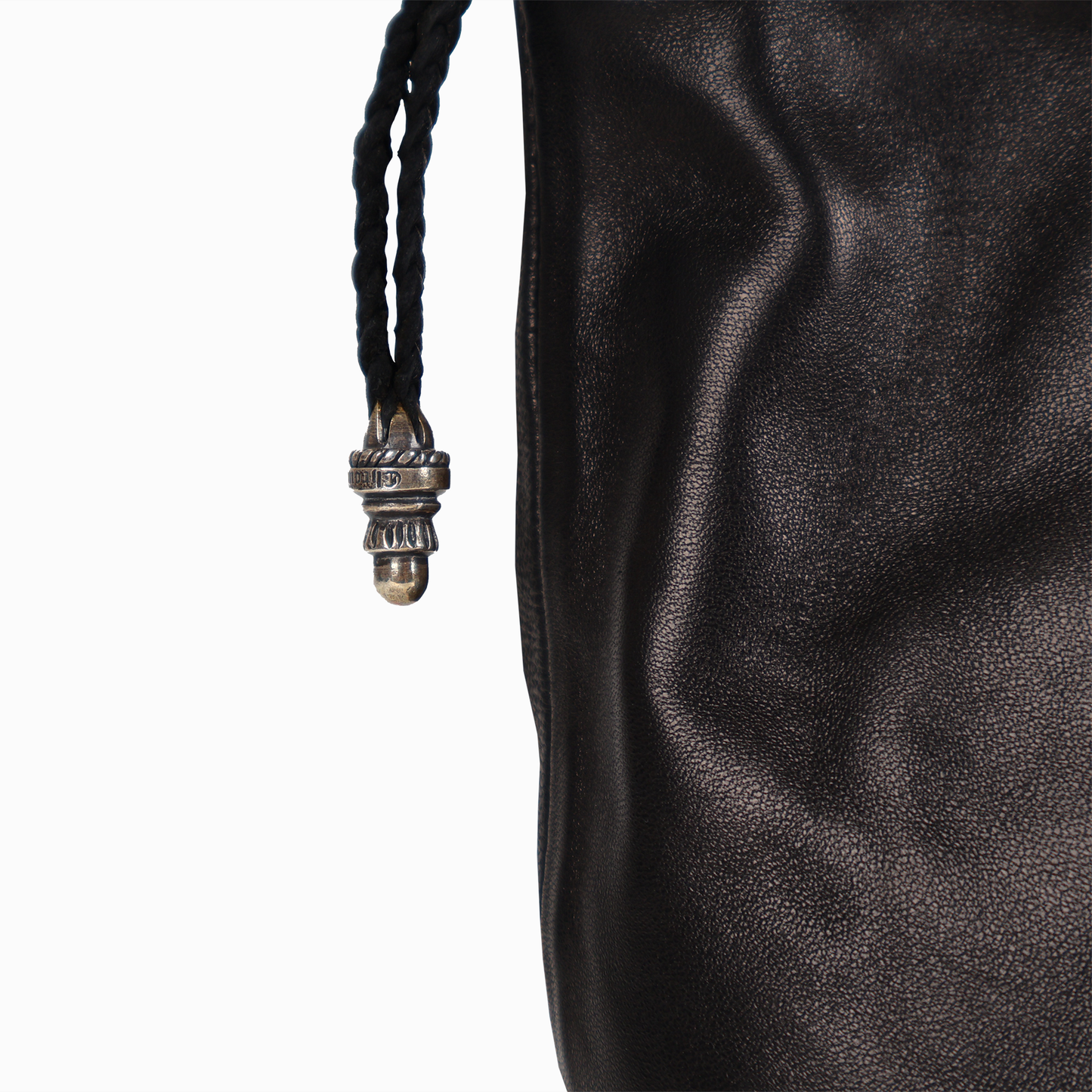 クロスパッチ ドローストリング バッグ ブラック