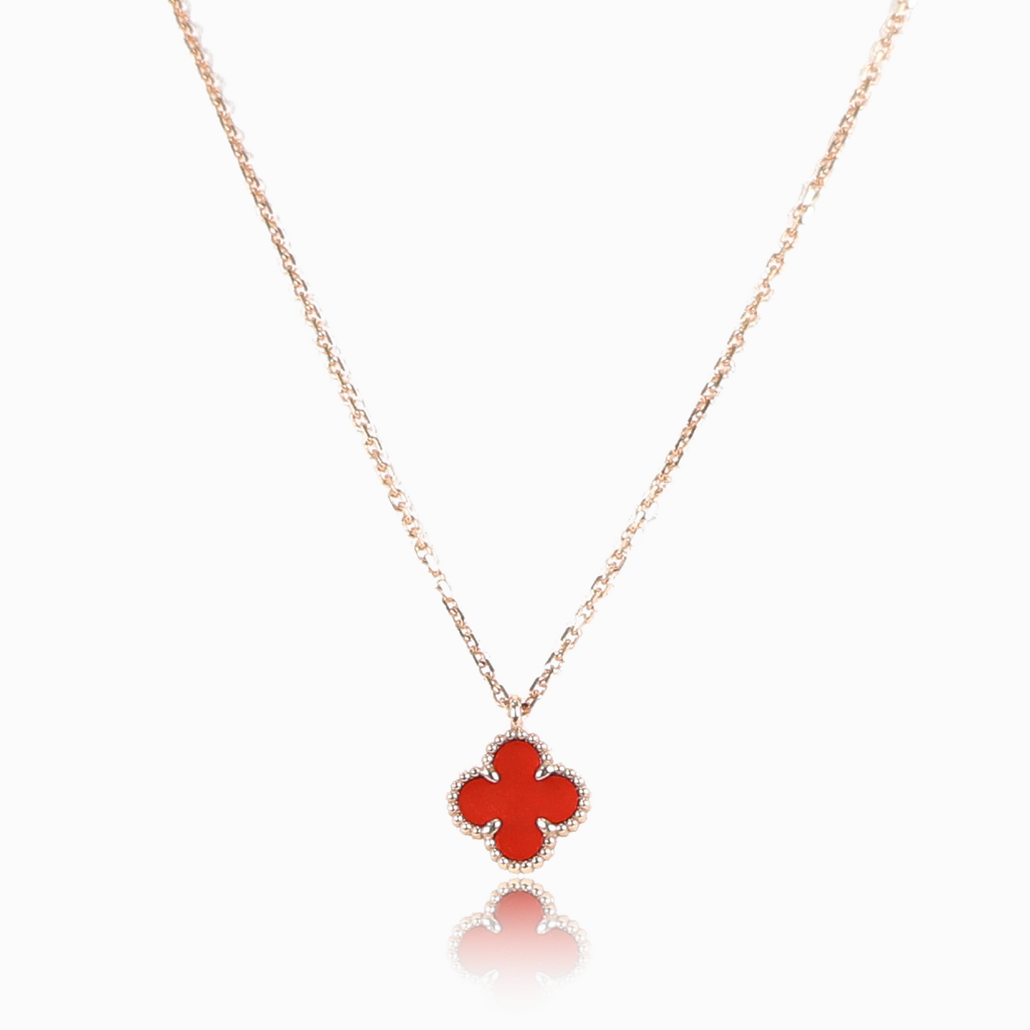 スウィート アルハンブラ ペンダント カーネリアン 18K ローズゴールド