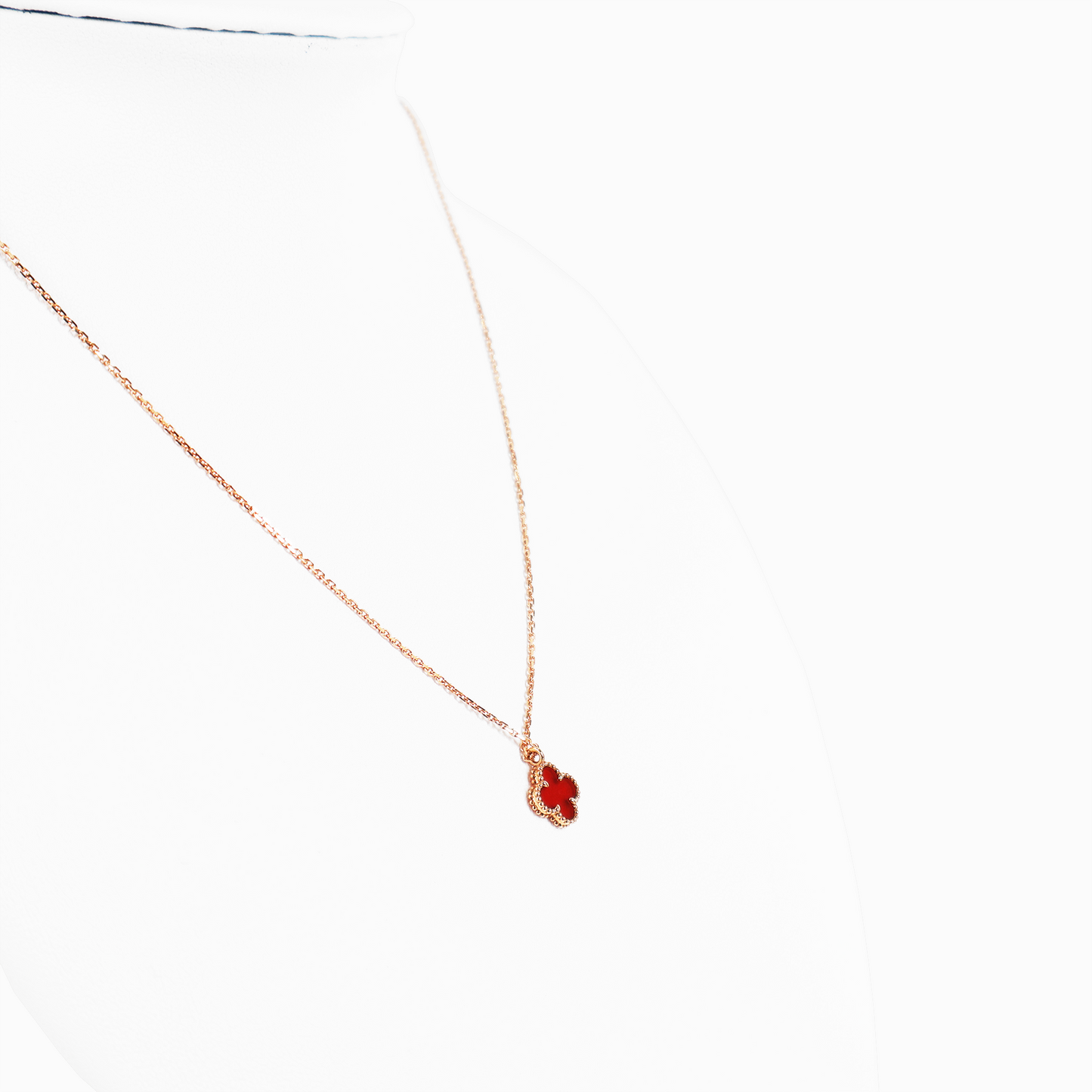 スウィート アルハンブラ ペンダント カーネリアン 18K ローズゴールド