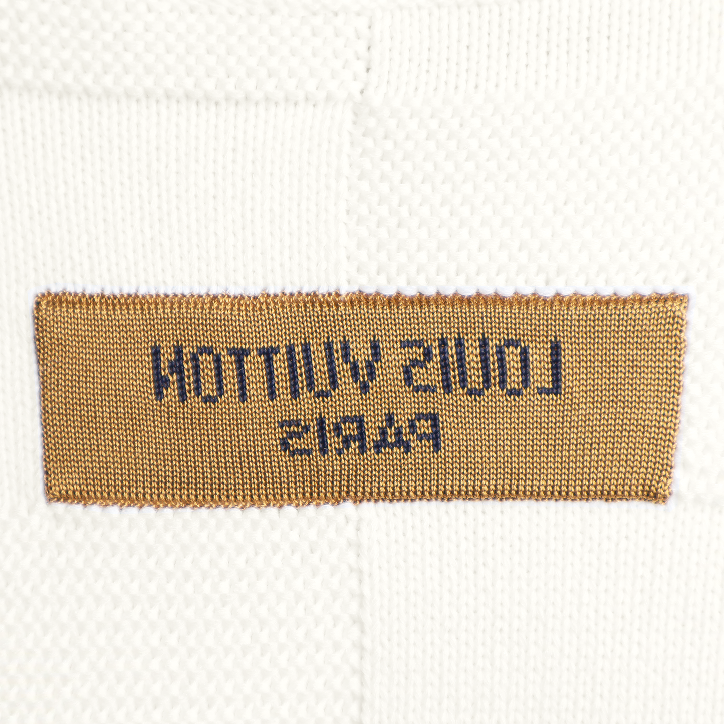 ダミエスティッチ インサイドアウト ニット ホワイト