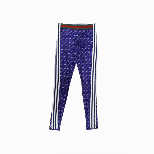 adidas x Gucci ライクラ スウェットパンツ ブルー