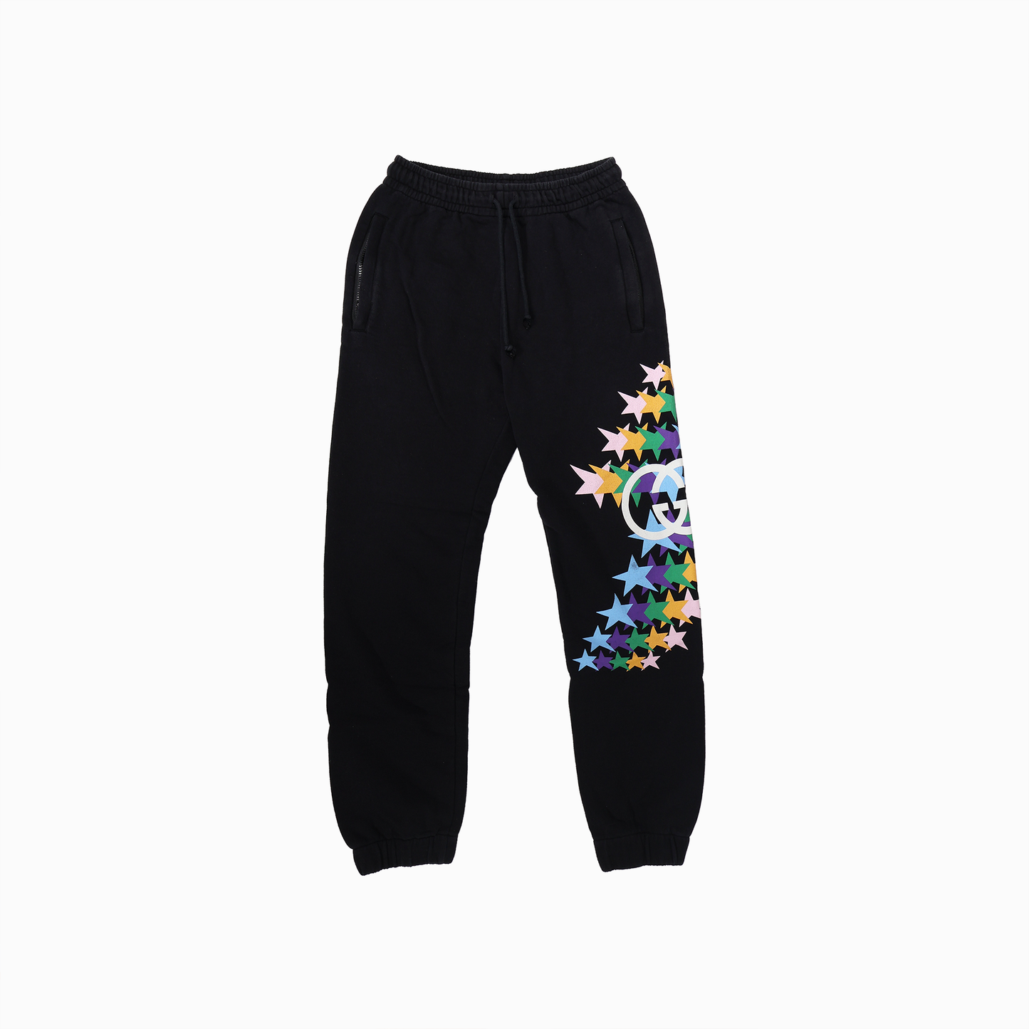 Interlocking G star flash print jogging pant ブラック