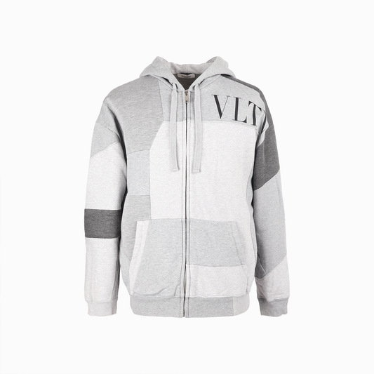 VLTN スウェットシャツ グレー パッチワーク