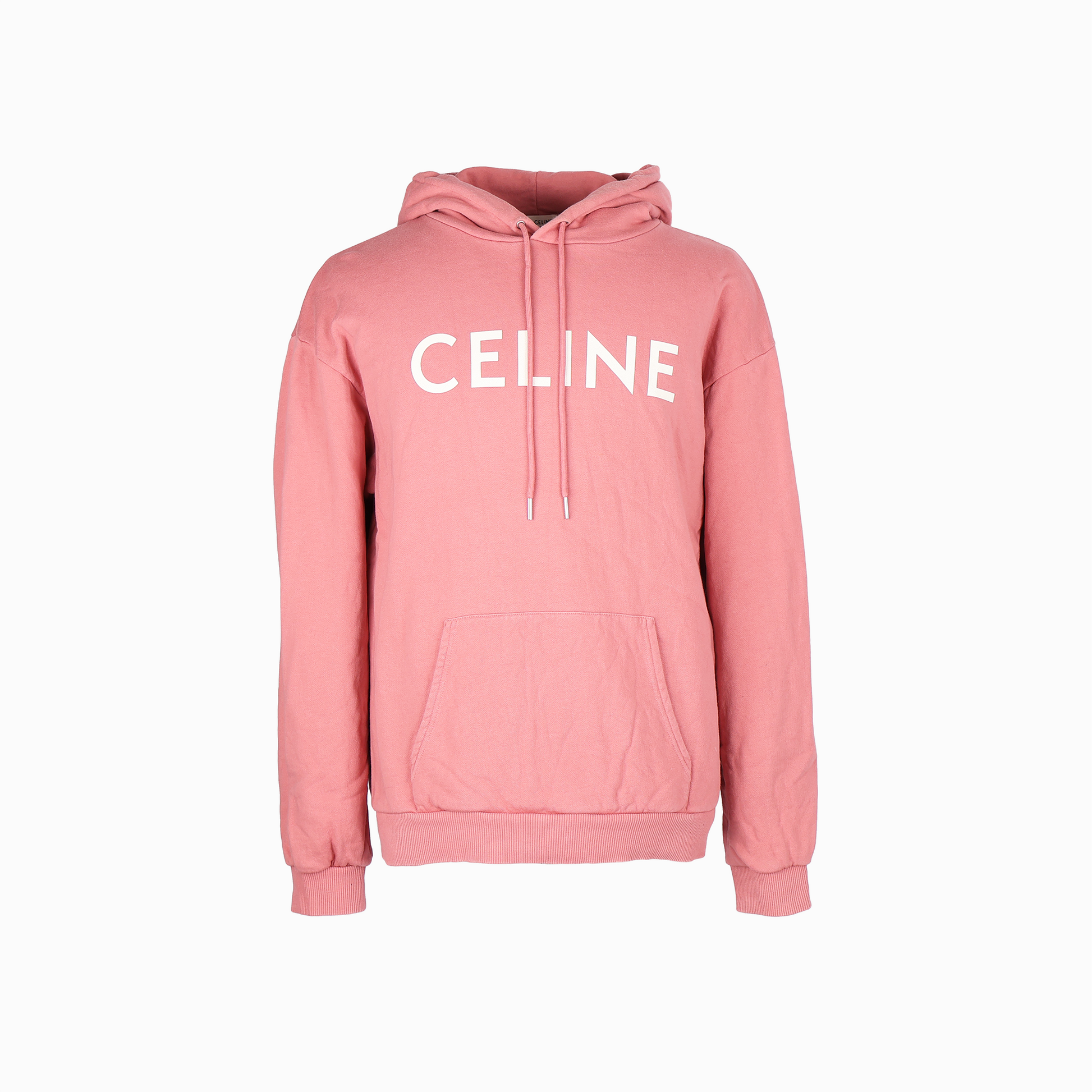 ルーズ フーディー コットンフリース ピンク ホワイト ルーズ フーディー コットンフリース ピンク ホワイト