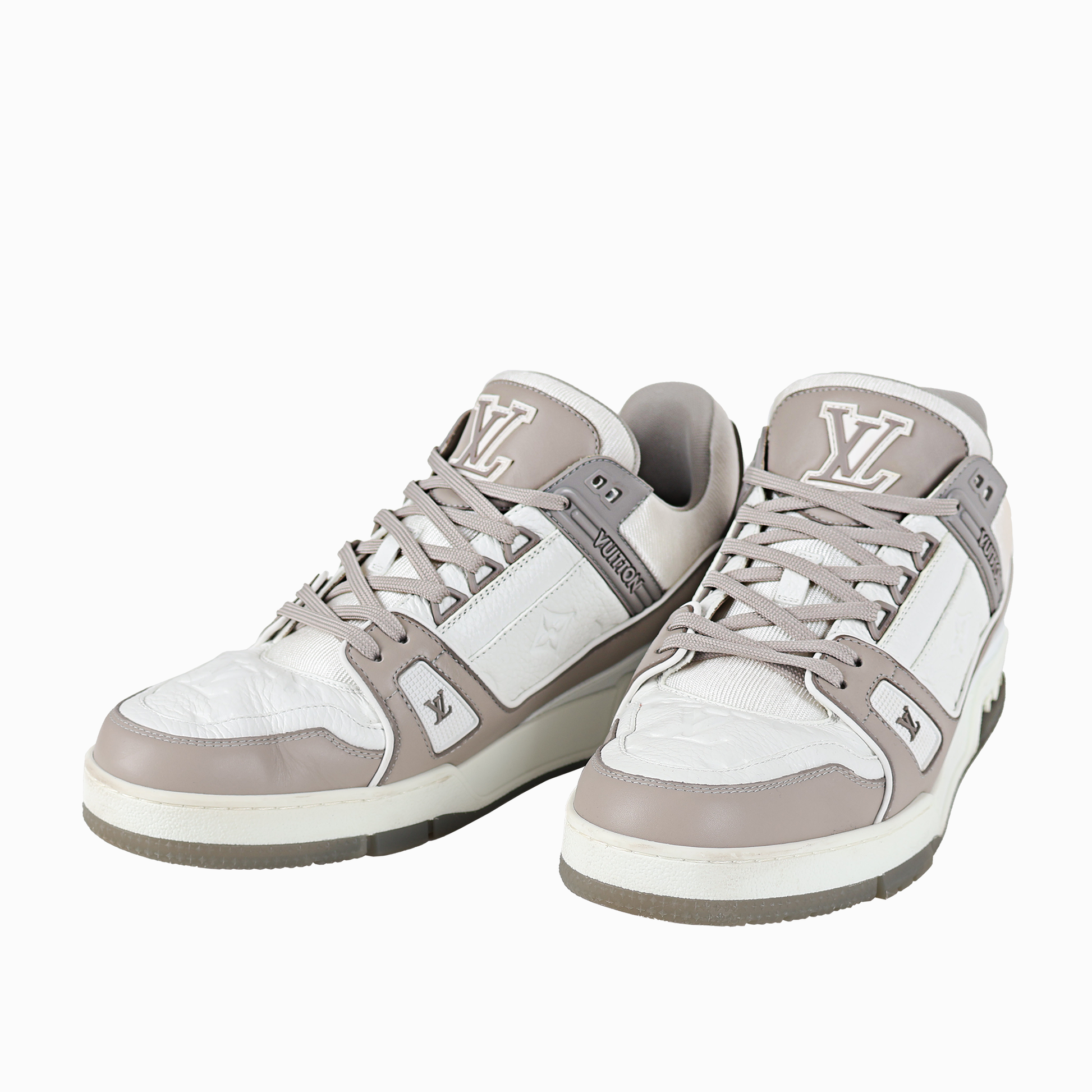 LV トレイナー・ライン スニーカー グレー ホワイト - ブランド LV トレイナー・ライン スニーカー グレー ホワイト - ブランド