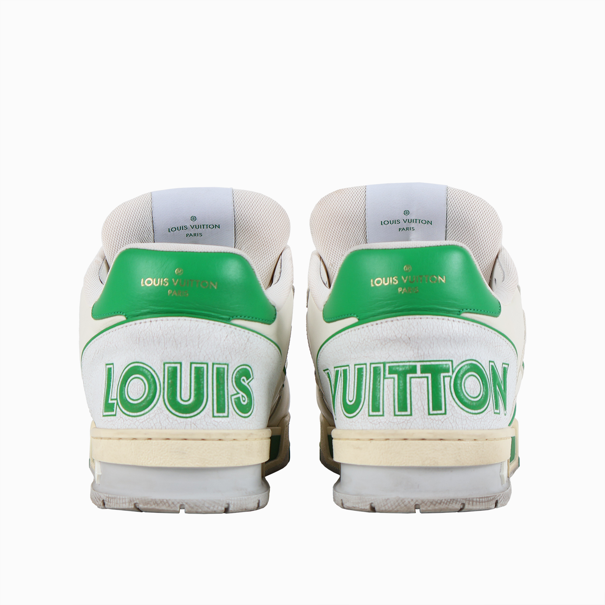 LVトレイナーライン レザー×ファブリック スニーカー グリーン LVトレイナーライン レザー×ファブリック スニーカー グリーン