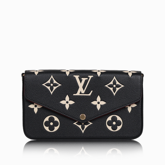 ポシェット･フェリシー ブラック ベージュ ゴールド金具