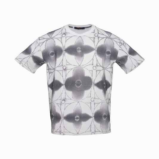 プリンテッド シボリ タイダイ Tシャツ ホワイト