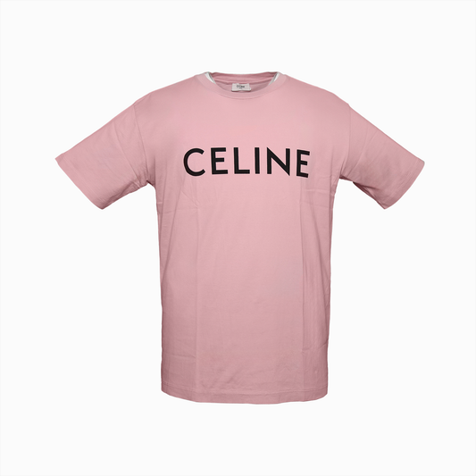 ルーズTシャツ コットンジャージー ピンク ブラック